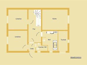 Grundriss der Unterkunft Ferienhaus mit Reetdach Gerdi