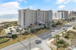 an aerial view of a building on the beach at Spanish Key 702 in Perdido Key
