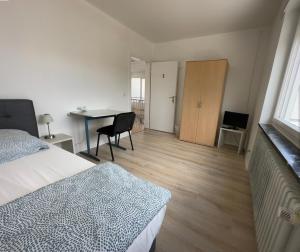 Postel nebo postele na pokoji v ubytování Neureut