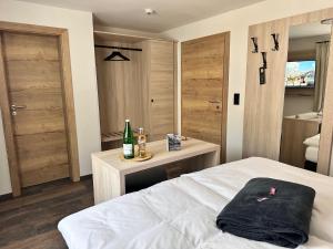 Voodi või voodid majutusasutuse Hotel Lainbach in Wängle toas
