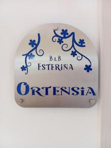 Certifikát, hodnocení, plakát nebo jiný dokument vystavený v ubytování B&B Esterina