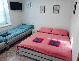 Apartmány Kristýna 객실 침대