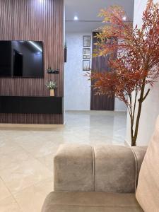 Luxe appartement Berkane的电视和/或娱乐中心