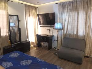 TV a/nebo společenská místnost v ubytování C O Apartment