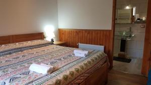Łóżko lub łóżka w pokoju w obiekcie HOTEL & HOSTAL CHIL'IN, Las Trancas