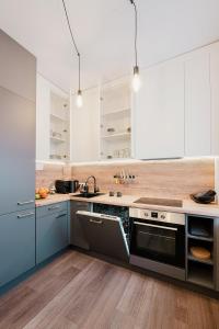Η κουζίνα ή μικρή κουζίνα στο King Mindaugas center apartment +30 φωτογραφίες
