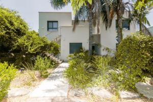 a house on the beach with palm trees at ליד המעיין in Lahavot HaBashan