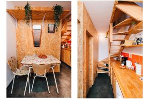 Kuchyň nebo kuchyňský kout v ubytování Quirky and Cosy Soho Stables House
