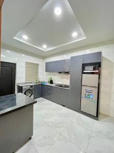 Kuchyň nebo kuchyňský kout v ubytování Mide Apartment Ajah Lagod