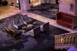 an overhead view of a room with chairs and a table at Renaissance Pittsburgh Hotel in Pittsburgh +27 photos