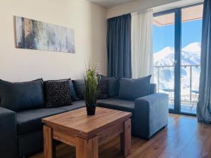 Χώρος καθιστικού στο Delux apartment for 6 guest, new gudauri