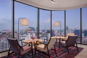 Nespecifikovaný výhled na destinaci Phnompenh nebo výhled na město při pohledu z hotelu