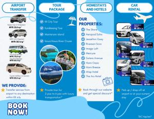 a brochure for a car dealership with car rental at ATAP Hotel in Kota Kinabalu