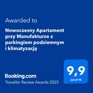 Gallery image of Nowoczesny Apartament przy Manufakturze z parkingiem podziemnym i klimatyzacją in Łódź