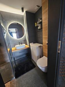 Koupelna v ubytování VIP Apartament-Marine