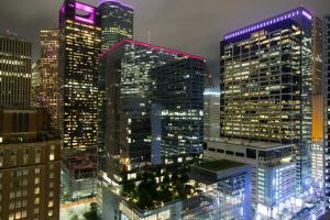 Nespecifikovaný výhled na destinaci Houston nebo výhled na město při pohledu z hotelu