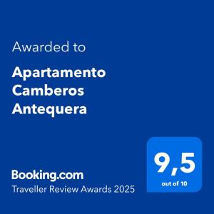 Certifikát, ocenenie alebo iný dokument vystavený v ubytovaní Apartamento Camberos Antequera