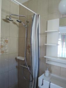 Phòng tắm tại Casa La Musteata