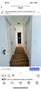 a picture of a hallway with two doors at Flow Beach in Ovacık