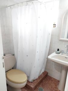 A bathroom at Kasi's nature home