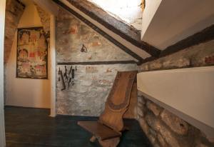 Posezení v ubytování Stone house Na Rudini