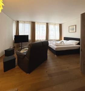 Voodi või voodid majutusasutuse Business Apartments Zentrum Grenchen toas