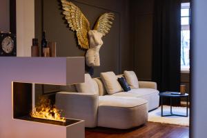 Khu vực ghế ngồi tại Mokka Suite Design in Neumünster