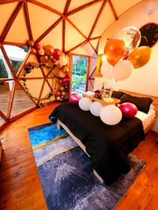 Istumisnurk majutusasutuses Elementium Glamping