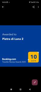 Certifikát, hodnocení, plakát nebo jiný dokument vystavený v ubytování Pietra di Luna 2