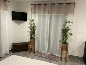TV a/nebo společenská místnost v ubytování L'étoile du Pic