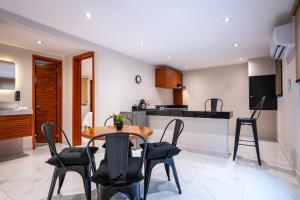 Kuchyň nebo kuchyňský kout v ubytování Hotel 28 Cancun