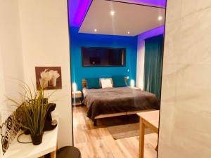 Posteľ alebo postele v izbe v ubytovaní Love room avec jacuzzi intérieur proche Blagnac