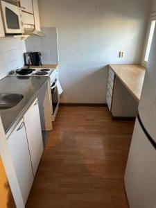 a small kitchen with a sink and a stove at Helsinki Sweet Homes in Helsinki +11 photos