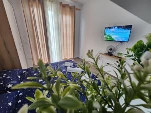 TV a/nebo společenská místnost v ubytování Seaside Bliss in Qerret Beach