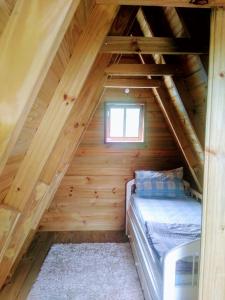 Postel nebo postele na pokoji v ubytování Cabana aroeira 8min da Guarda do Embaú