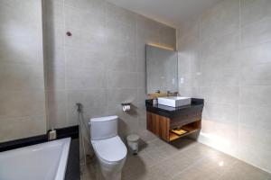 Koupelna v ubytování Rum Vang Hotel Da Lat
