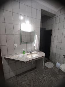 Koupelna v ubytování Hostel Castelo
