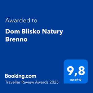 Certifikát, ocenenie alebo iný dokument vystavený v ubytovaní Dom Blisko Natury Brenno + 34 fotografií