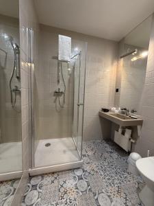 Koupelna v ubytování Hotel Sanvilla