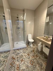 Koupelna v ubytování Hotel Sanvilla