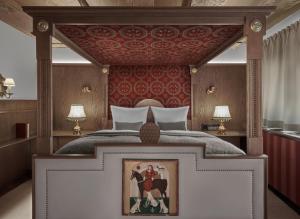 Katil atau katil-katil dalam bilik di Hotel Goldener Greif