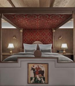 Katil atau katil-katil dalam bilik di Hotel Goldener Greif