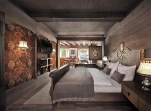 Katil atau katil-katil dalam bilik di Hotel Goldener Greif