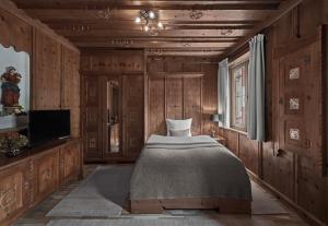 Katil atau katil-katil dalam bilik di Hotel Goldener Greif