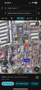 zrzut ekranu ekranu komórkowego z mapą w obiekcie apartamento céntrico jerez calle tucan n17 w mieście Jerez de la Frontera