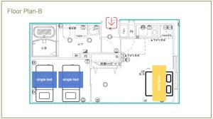 Půdorys ubytování 67 Apt Waseda Shinjuku
