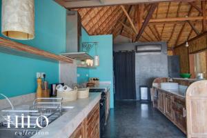 Η κουζίνα ή μικρή κουζίνα στο HILO Villa Saint Gilles Bois-de-Vie
