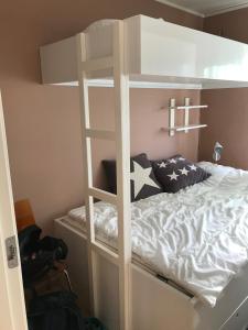a bedroom with a bunk bed with a ladder at Perfect location ski-in Åre in Åre