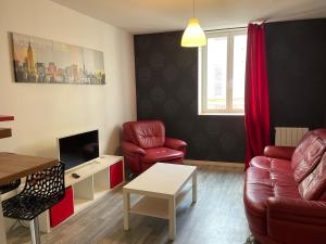Χώρος καθιστικού στο Apartment Montmerle centre, 10 minutes Belleville