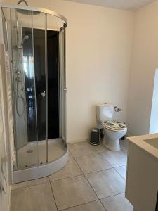 Ένα μπάνιο στο Apartment Montmerle centre, 10 minutes Belleville